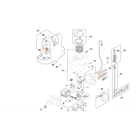 STIHL  Śruba z łbem okrągłym M6x10 9110 391 1250